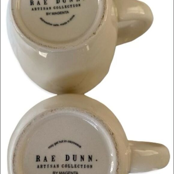 Rae Dunn SAINT NICHOLAS & KRIS KRINGLE Red Letter Coffee Mugs - Picture 2 of 7